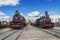 Steam locomotives series Ov and EHu in the museum