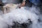 Steam of Nitrogen Created from Liquid Nitrogen Exposed to Ambient Temperatures