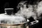 Steam over cooking pot