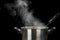 Steam over cooking pot