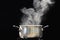 Steam over cooking pot