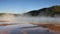 Steam over the Grand Prismatic Spring