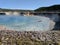 Steam rising from hot spring in crater Yellowstone National Park