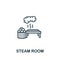 Steam Room icon from spa therapy collection. Simple line element Steam Room symbol for templates, web design and infographics