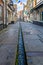 Steam running down Cheap Street in Frome, Somerset