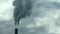 Steam and smoke from thermal power plant, air pollution from steam cooling tower, air emissions from manufacturing sector.
