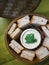 Steam Thai or sangkaya or pandan kaya bread with dipping.