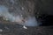 Steam and toxic gases emanating from the Etna volcano crater