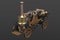 Steam Traction Engine, 3d render.