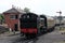 Steam train arriving at Kidderminster station