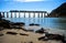 Steam train crossing Kaaimans River bridge South Africa