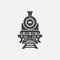 Steam train icon vector isolated on grey background