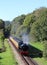 Steam train on Lakeside and Haverthwaite railway