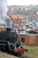 Steam train leaving Whitby, North Yorkshire.