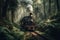 Steam Train Passing Through Lush Forest Vintage Travel Poster