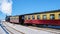 Steam train during winter in the snow in the Harz Germany Brocken Bahn