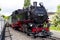 Steam train on the Zittau Railway,Saxony ,Germany.