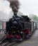 Steam train on the Zittau Railway,Saxony ,Germany.