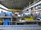 Steam turbine during repair, machinery, pipes at a power plant