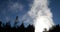 Steam and water vapour from a geyser