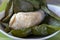 Steamed Banana leaf garlic rice