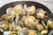 Steamed bivalve clams, Japanese food,