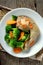 Steamed chicken and broccoli