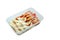 Steamed crab meat pack in plastic box for delivery. Seafood ready to eat delivery business. Steamed lump crab meat in disposable