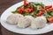 Steamed cutlets of three types of meat