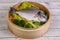 Steamed dorada with vegetables