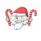 Steamed egg Cartoon character wearing Santa costume bringing a candy