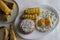 Steamed finger millet flour cake with a generous layer of fresh coconut in between. Locally known as Ragi puttu. Served with