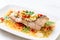 Steamed Grouper Fish Fillet with Chili Lime Sauce in lime dressing