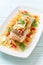 Steamed Grouper Fish Fillet with Chili Lime Sauce in lime dressing