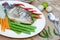 Steamed Nilotica fish,thai style steamed fish with vegetable