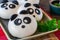 Steamed panda buns