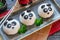 Steamed panda buns