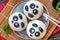 Steamed panda buns