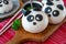 Steamed panda buns
