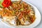 steamed pompano or kuwe fish with sweet and spicy sauce