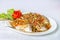 steamed pompano or kuwe fish with sweet and spicy sauce
