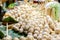 Steamed Pork balls line up on shelf for sale in the market