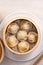 Steamed pork soup dumplings named Xiao long bao xiaolongbao in Taiwan