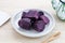 Steamed Purple Sweet Potato (Ubi ungu kukus)