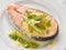 Steamed salmon