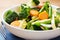 Steamed vegetables in a bowl