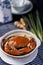 Steamed Whole Crab with Green Onions