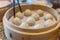 Steamed Xiaolongbao in The Bamboo Basket