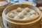 Steamed Xiaolongbao in The Bamboo Basket