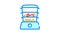 steamer kitchen device color icon animation